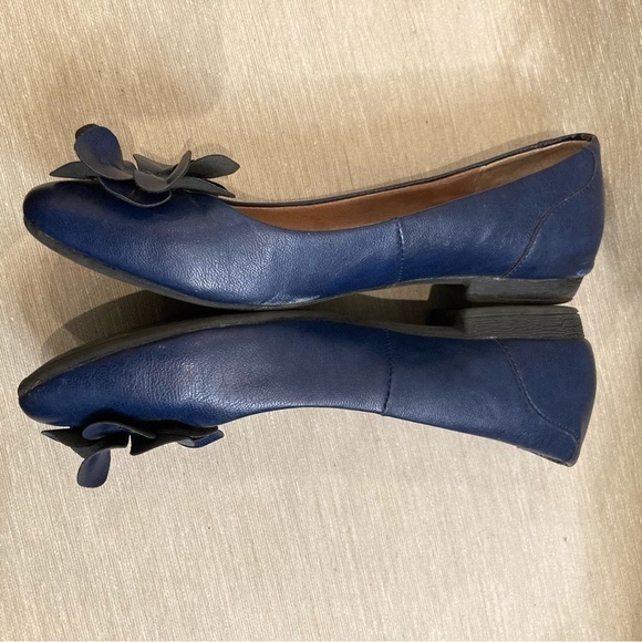 BOC Sz 8 Born Of Concept 3D Flower Toe Cap Vegan Leather Ballet Flats Shoes - Picture 5 of 15